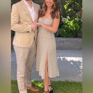 FLORAL PRINT REFORMATION DRESS w/ SLIT | Sz 4